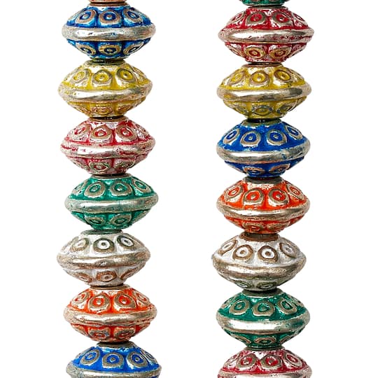 Multicolor Metal Rondelle Beads, 6mm by Bead Landing™